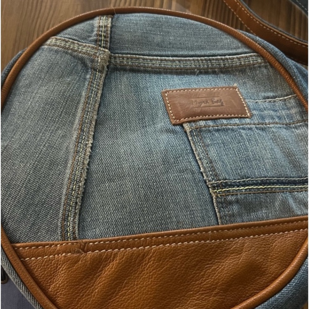 Myra bags denim collection round denim bag nwot matching backpack listed!